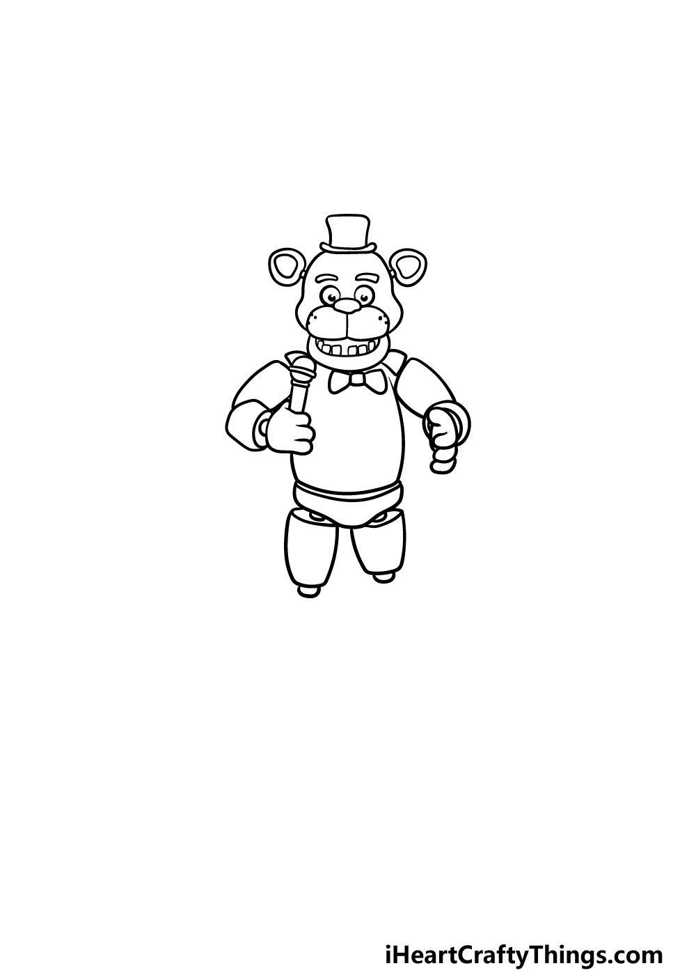 drawing Freddy Fazbear step 5