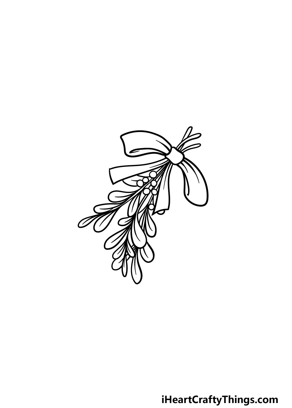 drawing a mistletoe step 5