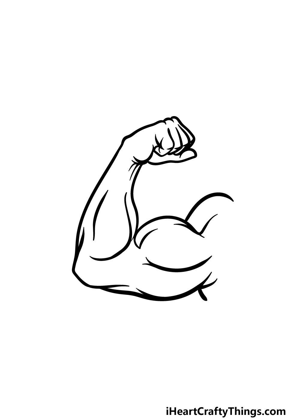 drawing a muscular arm step 5