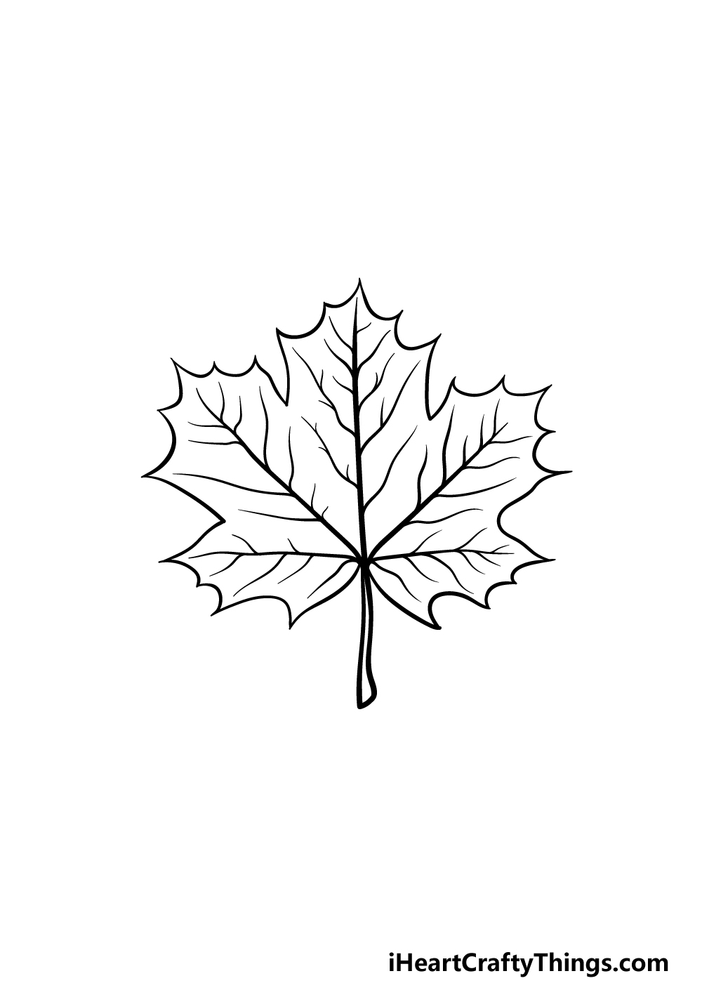drawing a maple leaf step 5