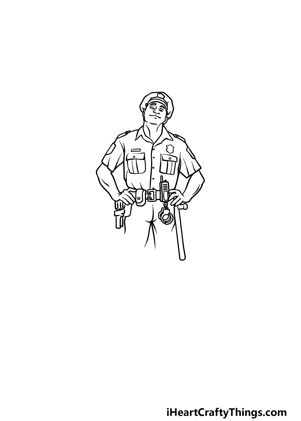 drawing a police officer step 5