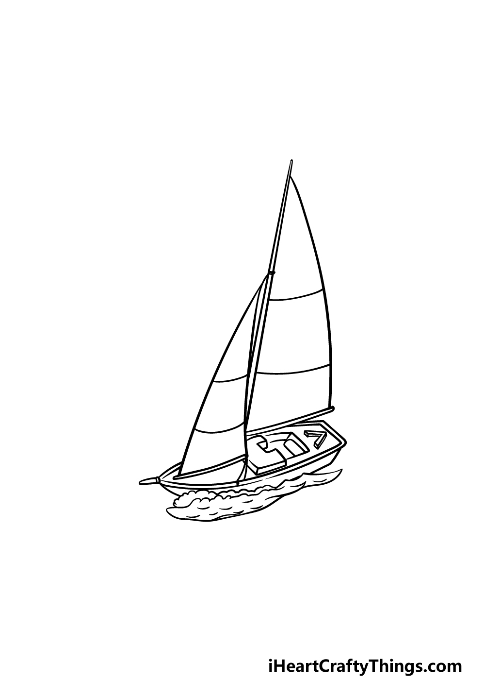 drawing a sailboat step 5