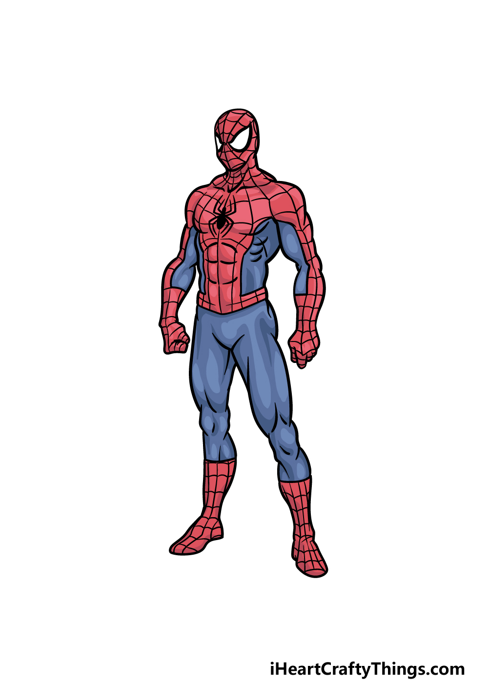 drawing Spiderman step 6