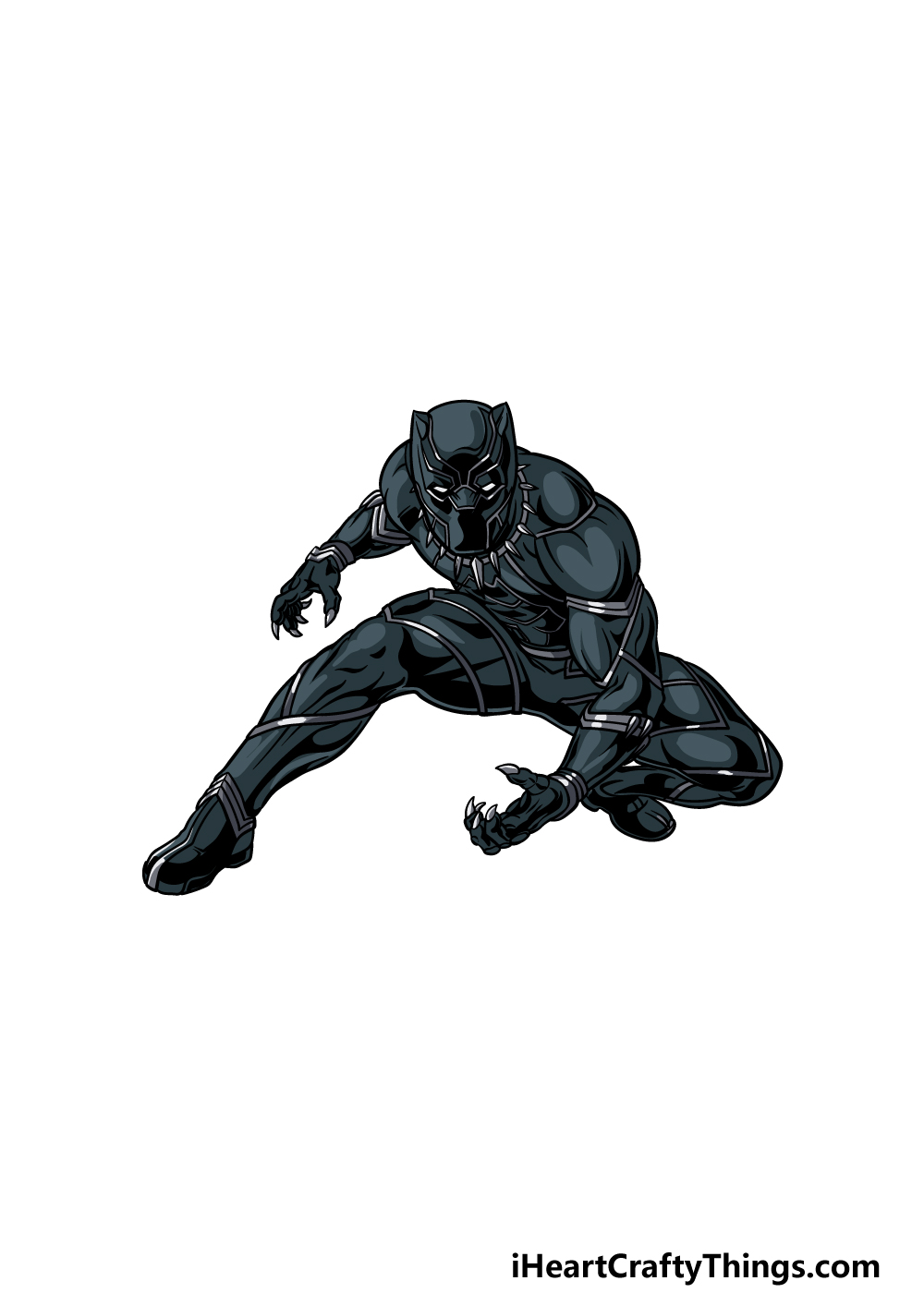 drawing Black Panther step 6