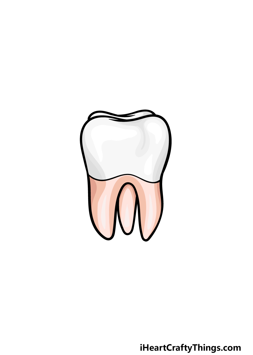 drawing a tooth step 6