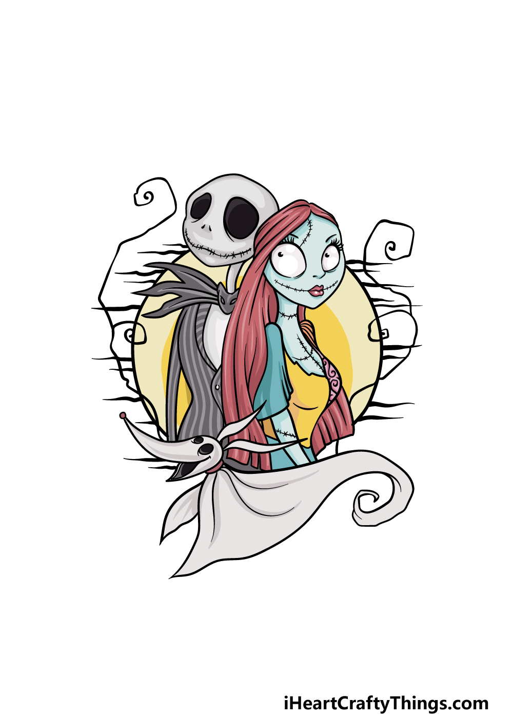 drawing Nightmare Before Christmas step 6