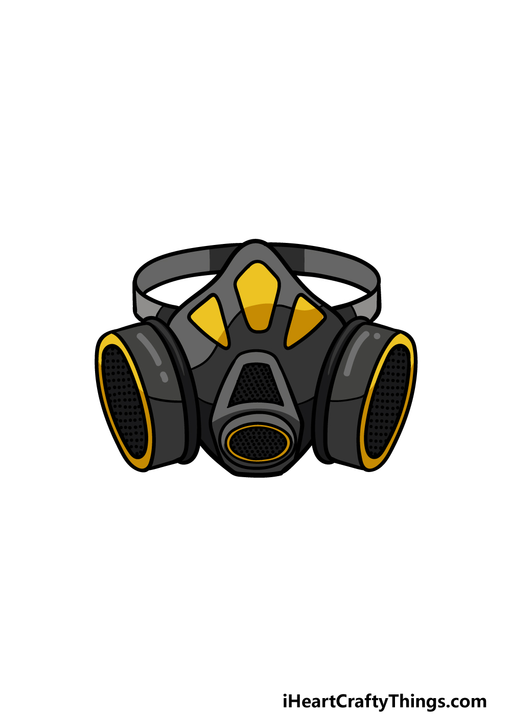 drawing Gas Mask step 6