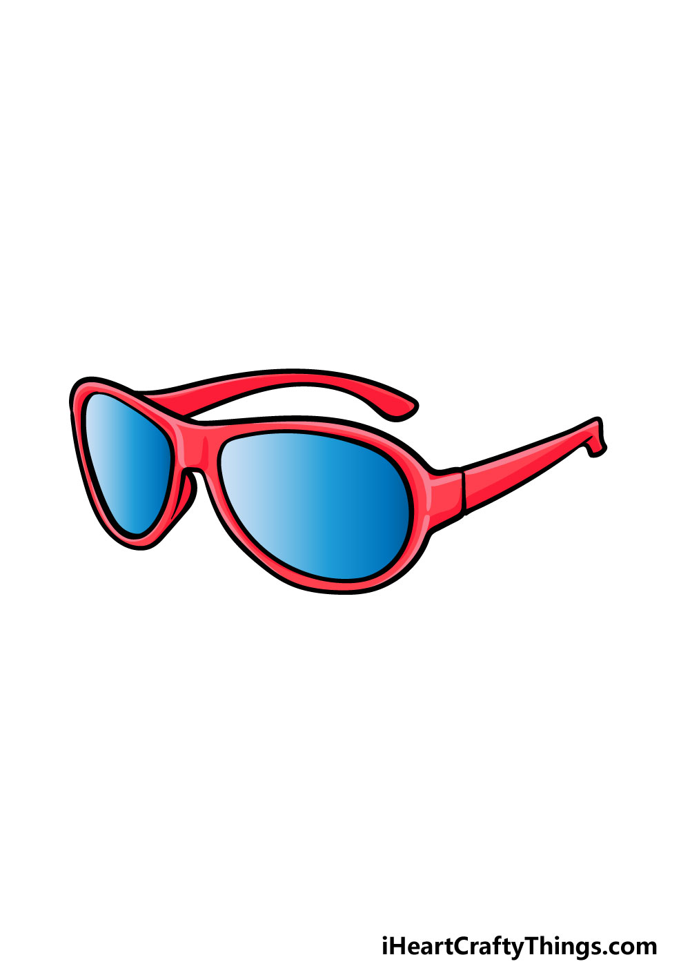 drawing sunglasses step 6