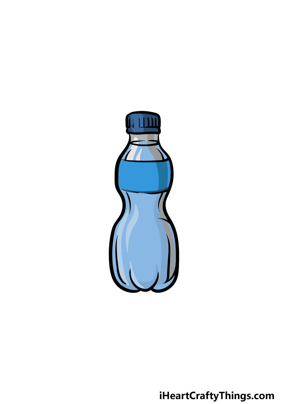 drawing a water bottle step 6