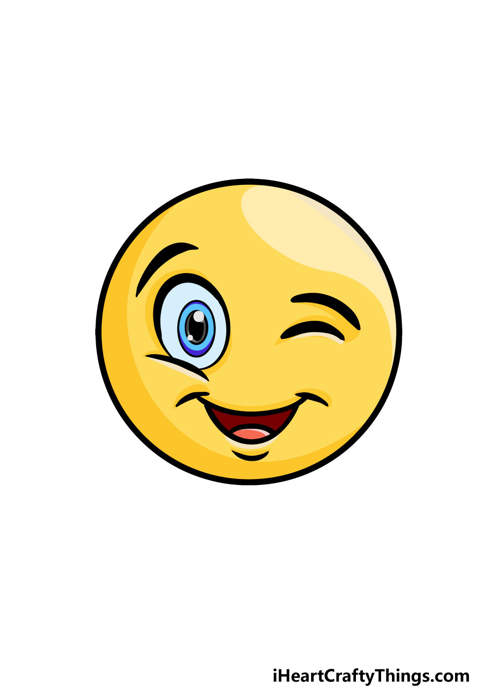 drawing a winky face step 6