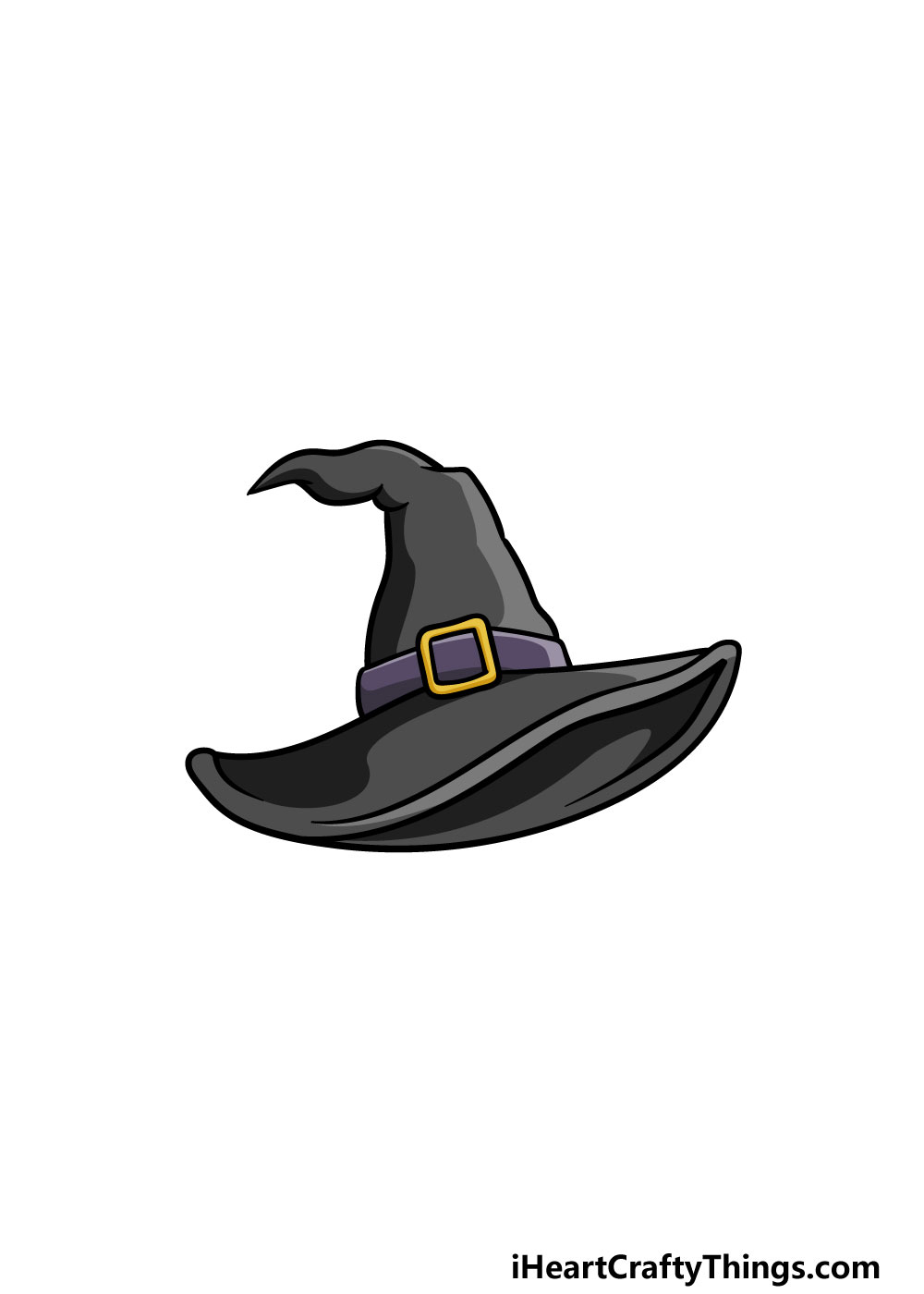drawing a witch hat step 6