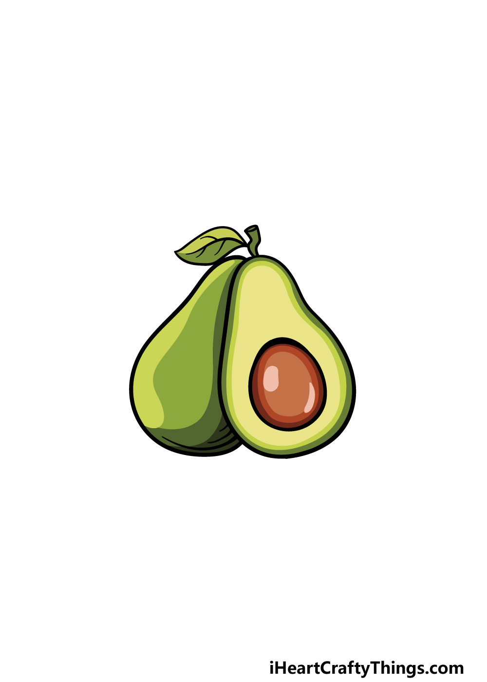 drawing avocado step 6