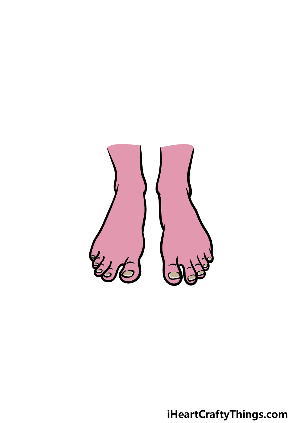 drawing feet step 6