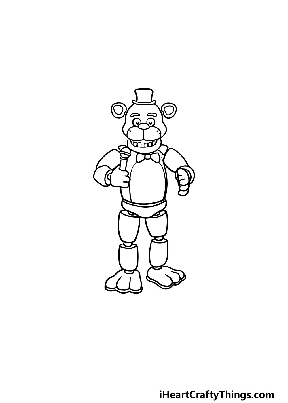 drawing Freddy Fazbear step 6