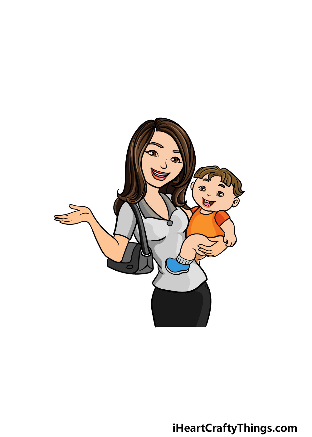 drawing a mom step 6