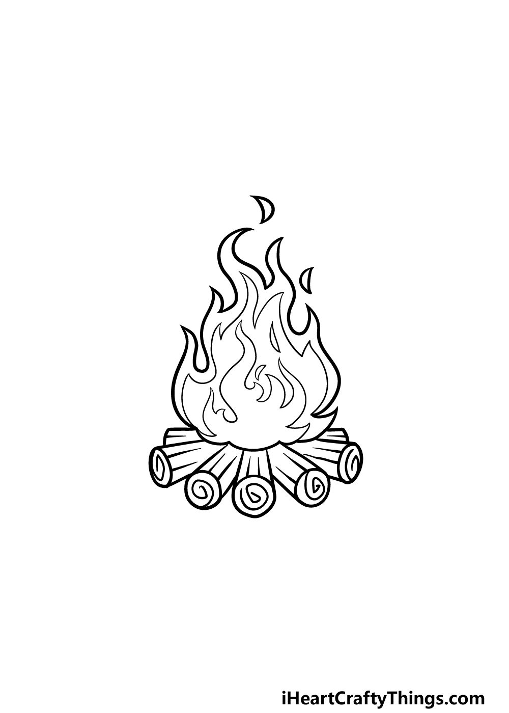 drawing campfire step 6