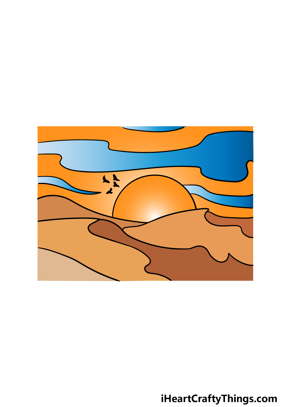 drawing a desert step 6