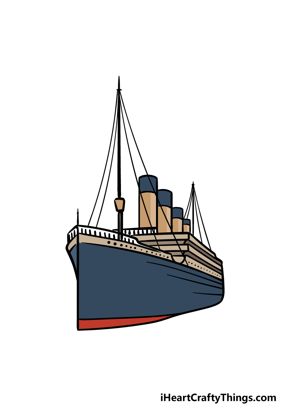 drawing titanic step 6