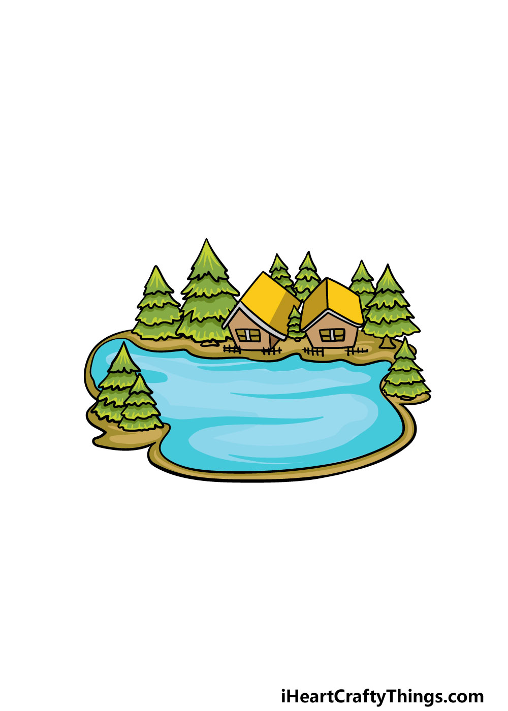drawing a lake step 7
