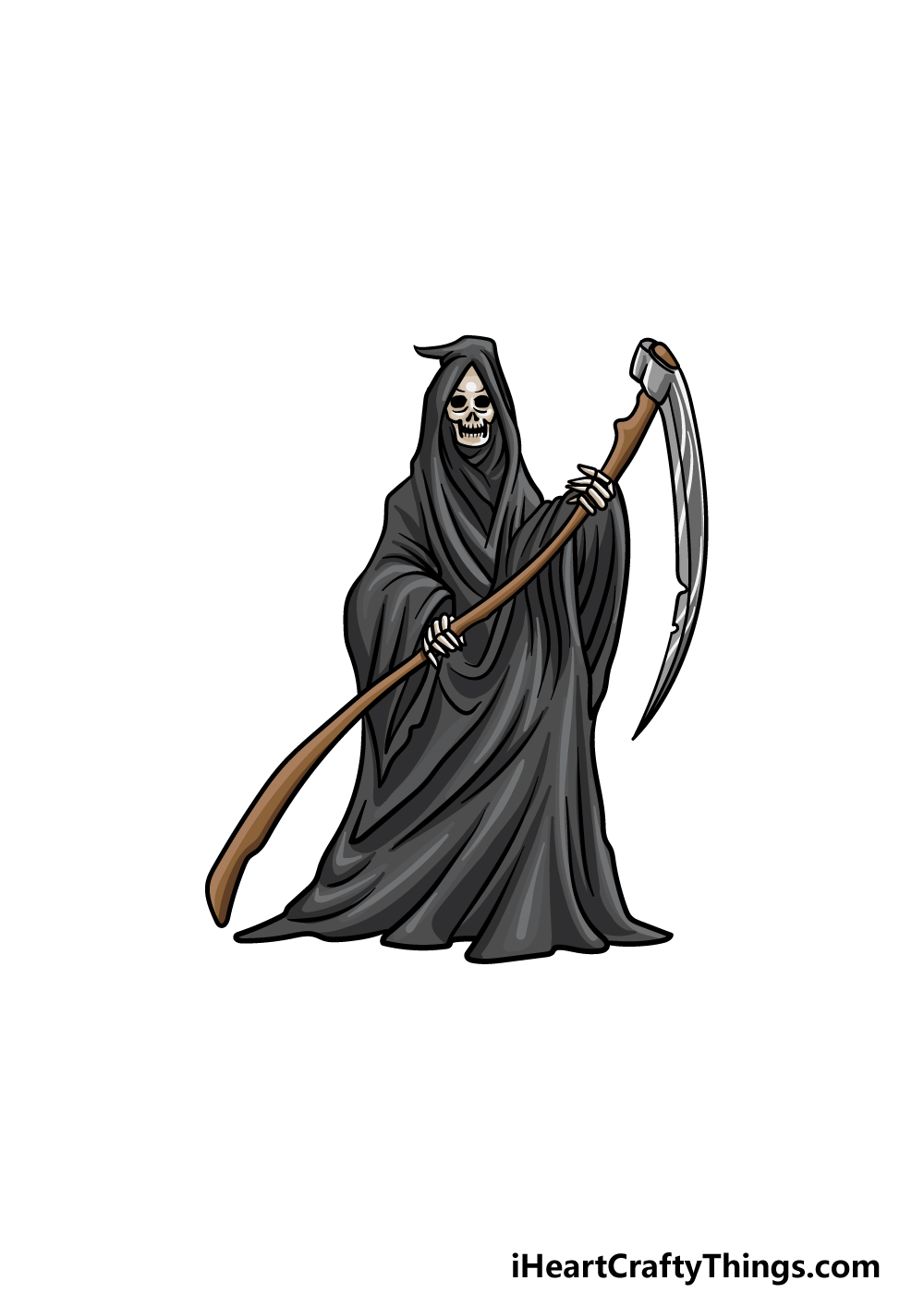 drawing grim reaper step 7