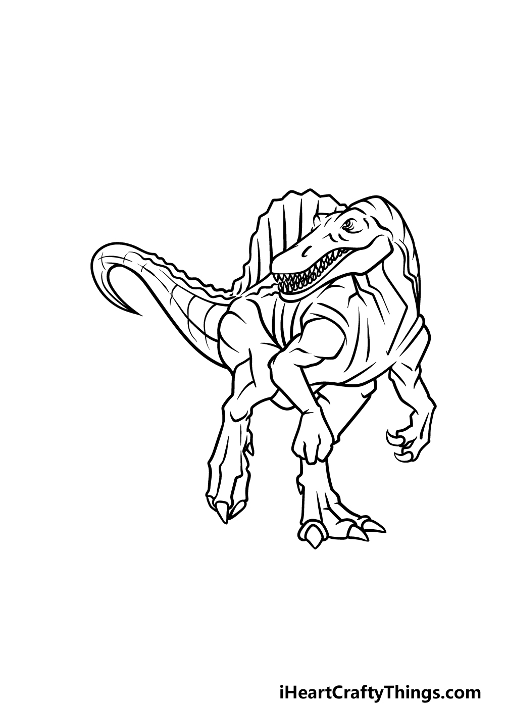 drawing Spinosaurus step 7
