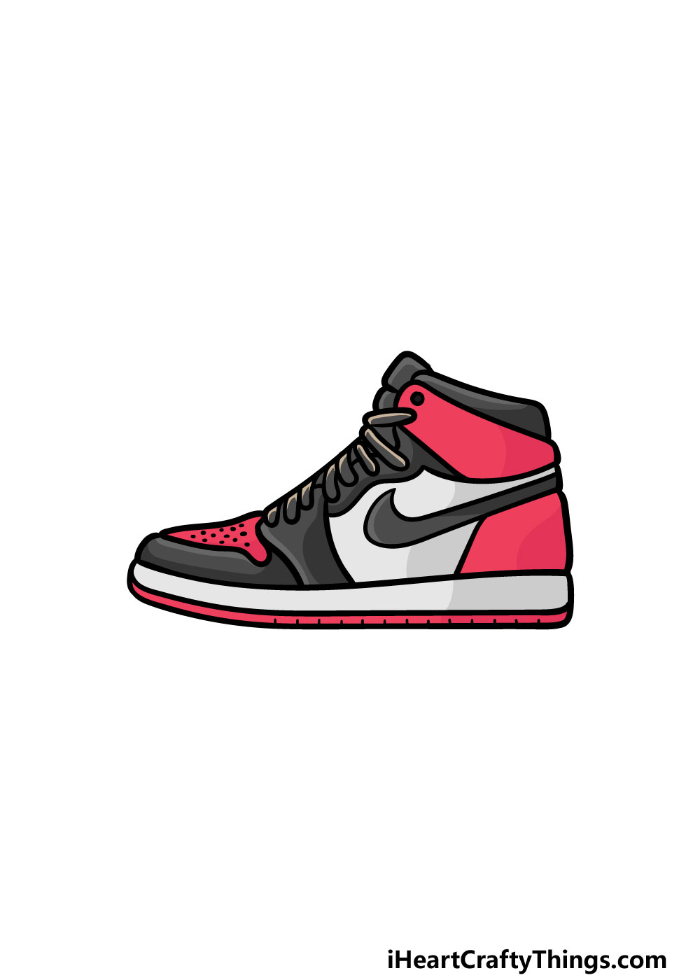 drawing air jordan shoes step 7