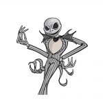 how to draw Jack Skellington image
