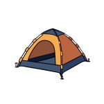 how to draw a tent image