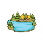 how to draw a lake image