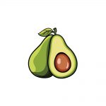 how to draw avocado image