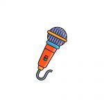 how to draw a microphone image