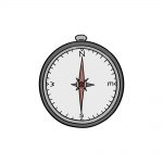how to draw a compass image