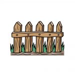 how to draw a fence image
