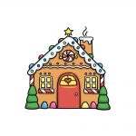 how to draw a gingerbread house image