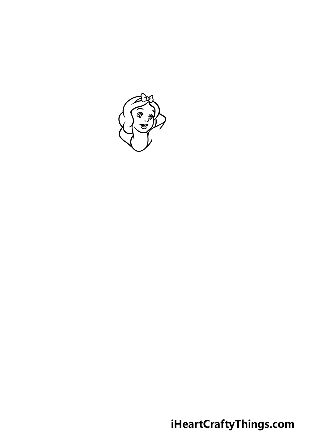 drawing Snow White step 1