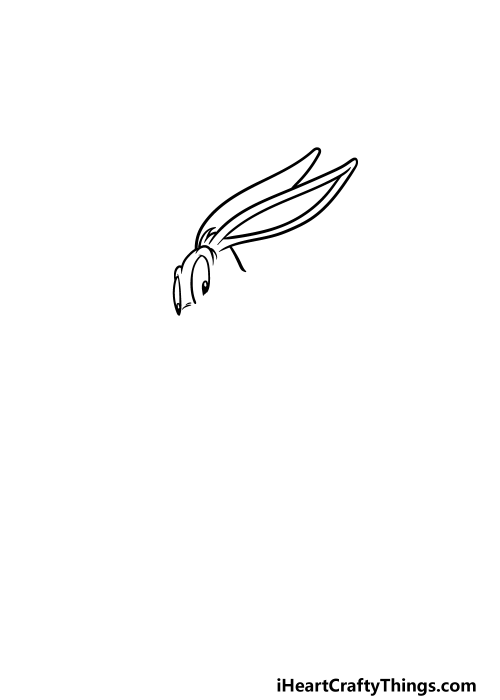 drawing Bugs Bunny step 1