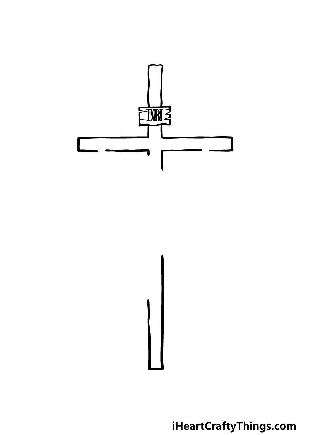 drawing Jesus On The Cross step 1