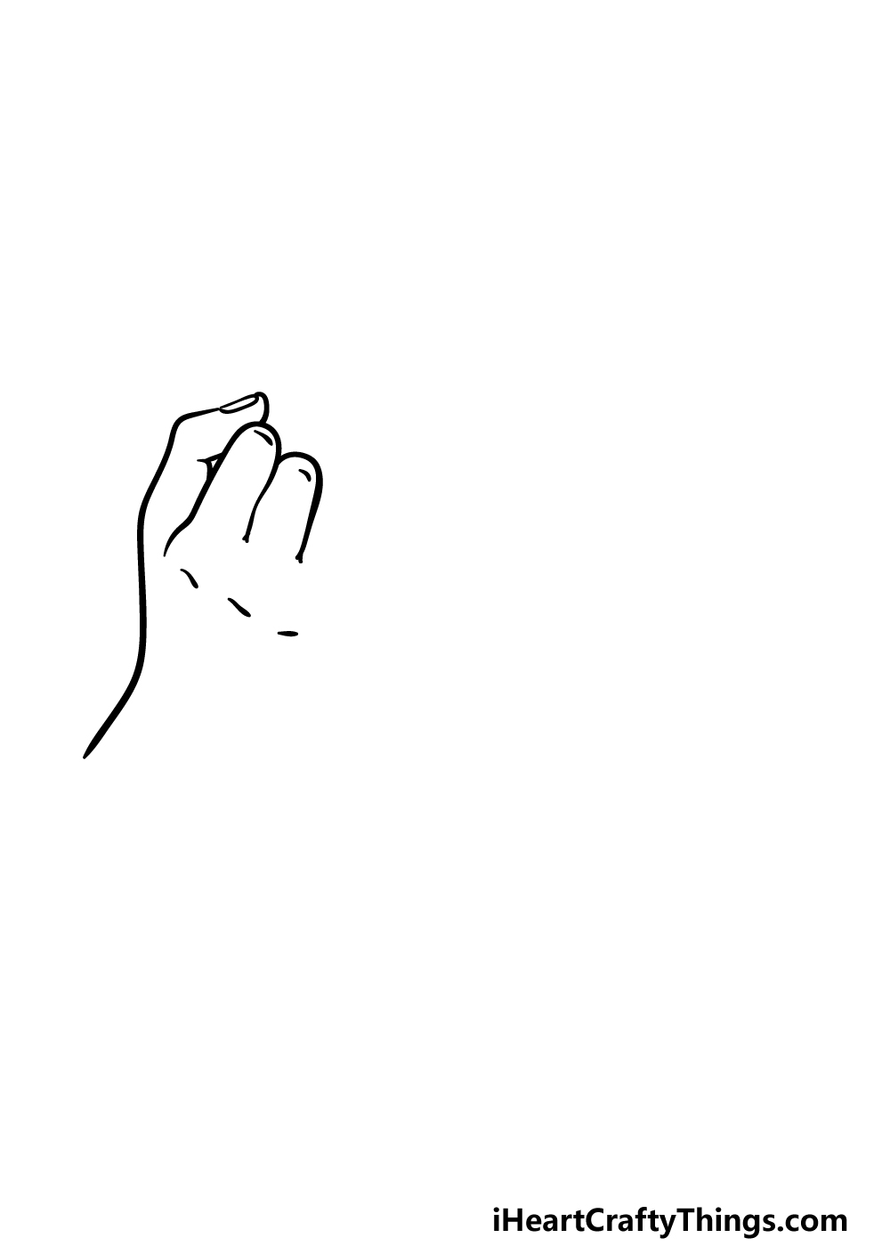 drawing a Pinky Promise step 1