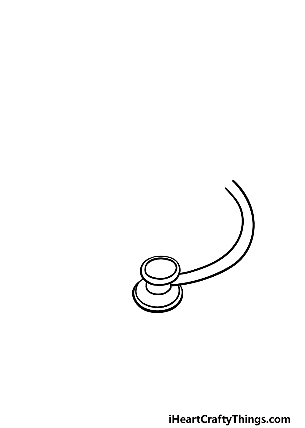 drawing stethoscope step 1
