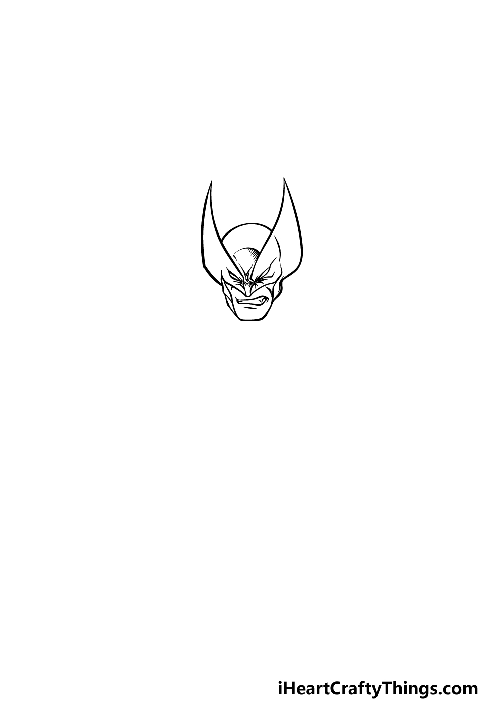 drawing wolverine step 1