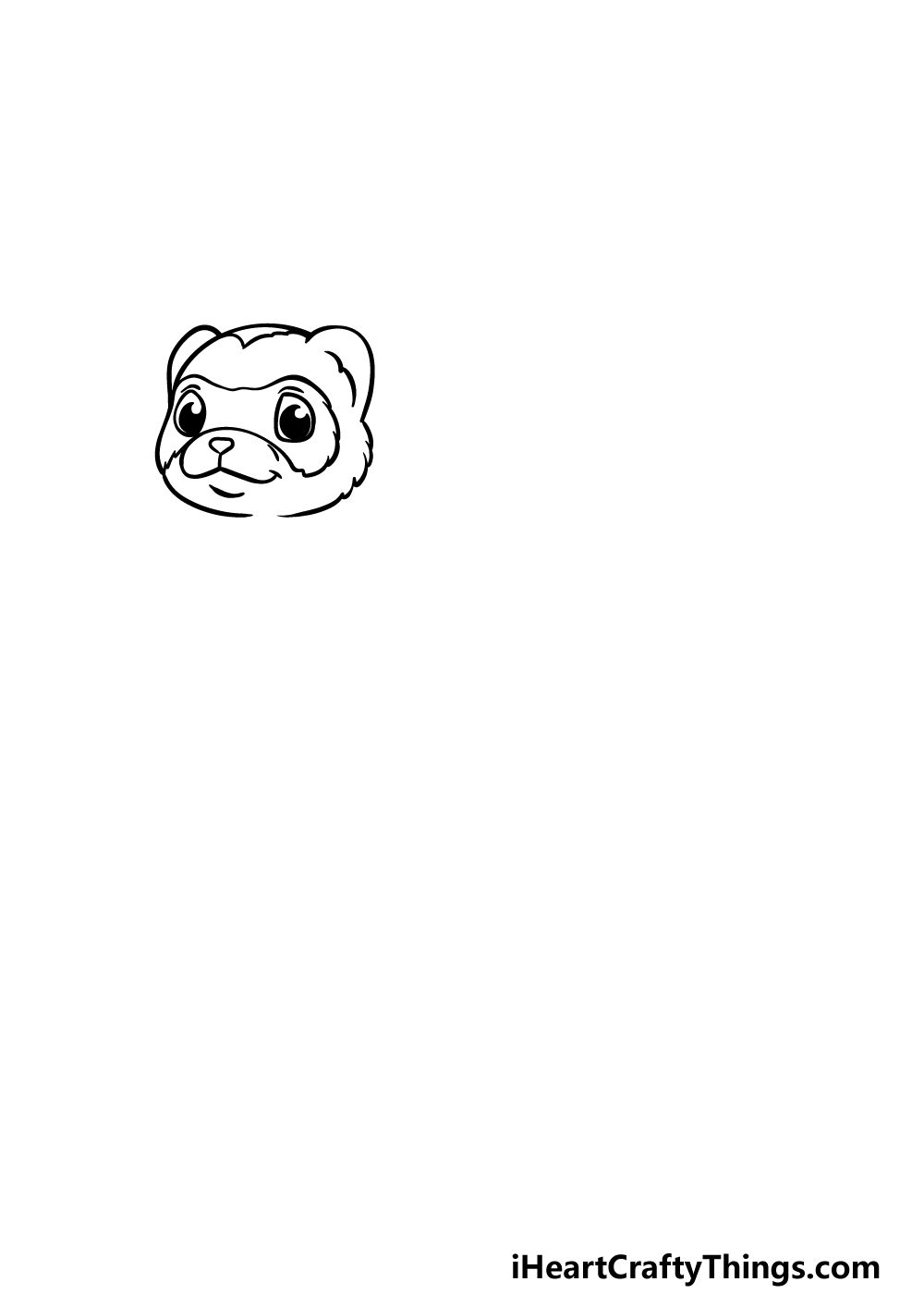 drawing a ferret step 1