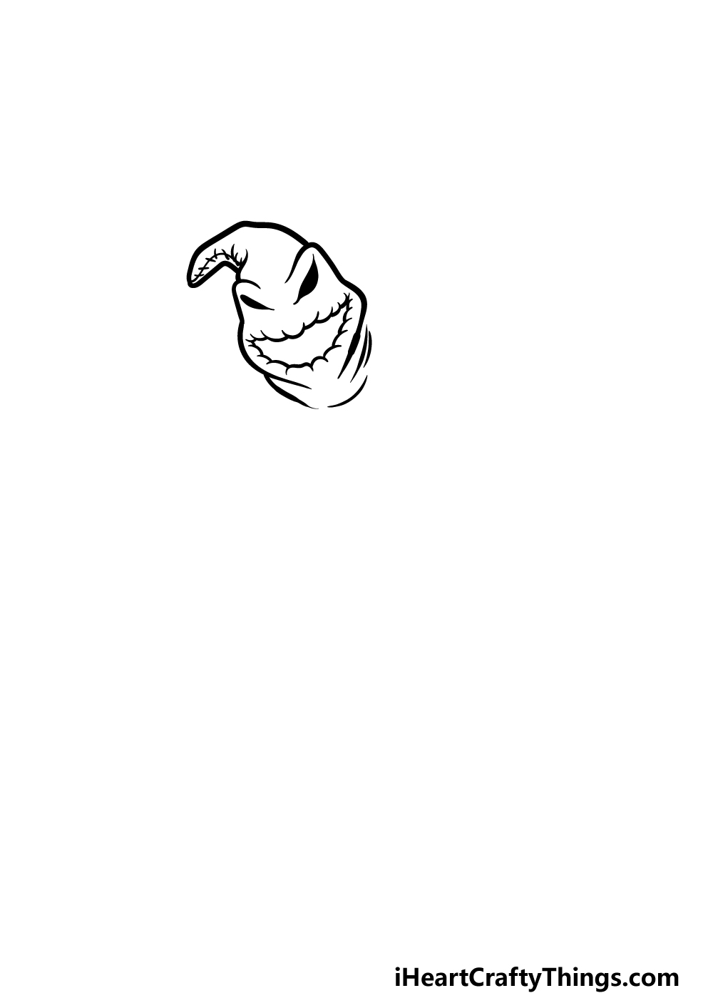drawing Oogie Boogie step 1
