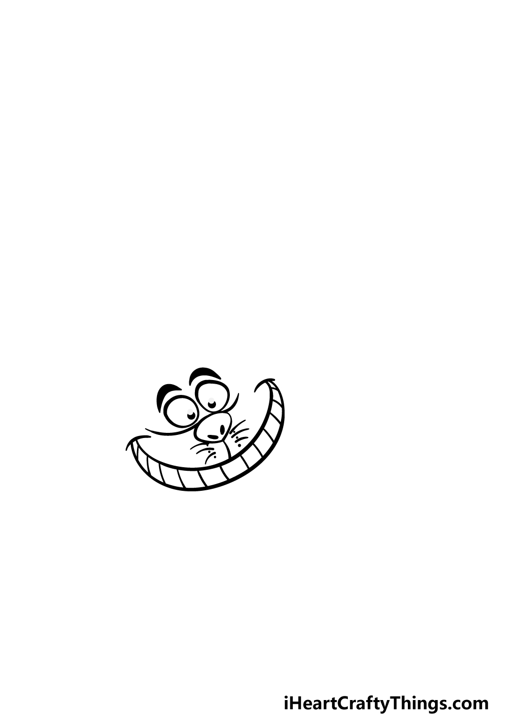 drawing the Cheshire Cat step 1