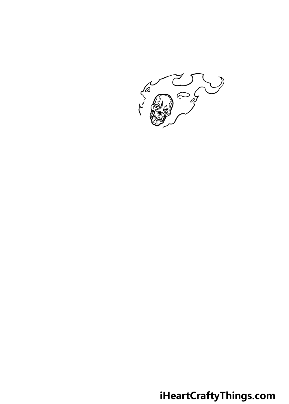 drawing Ghost Rider step 1