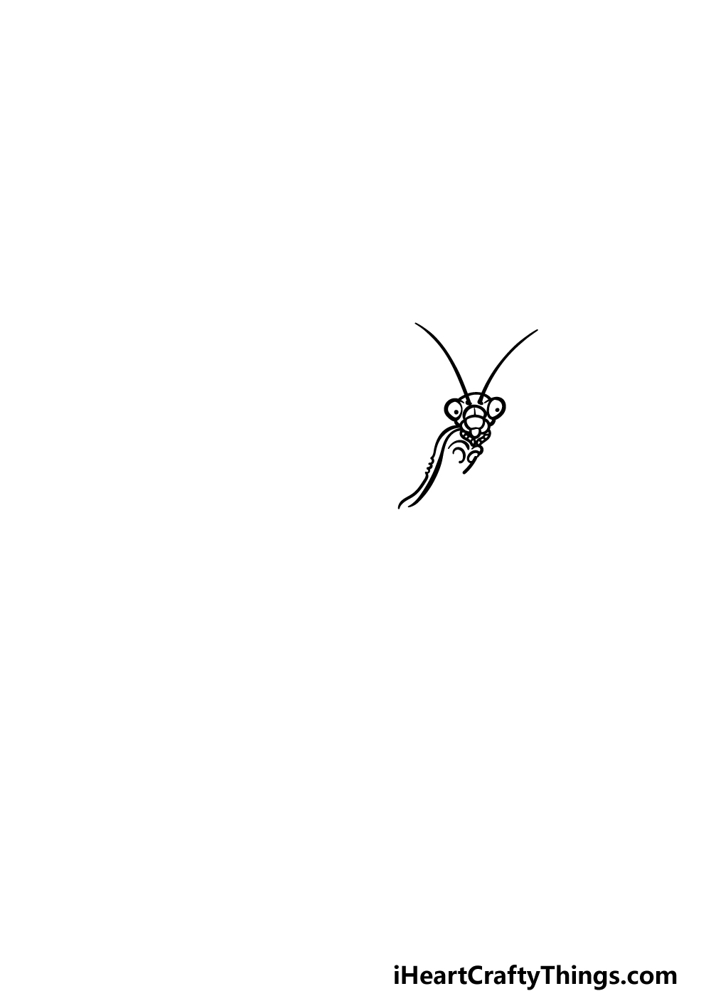 drawing an insect step 1