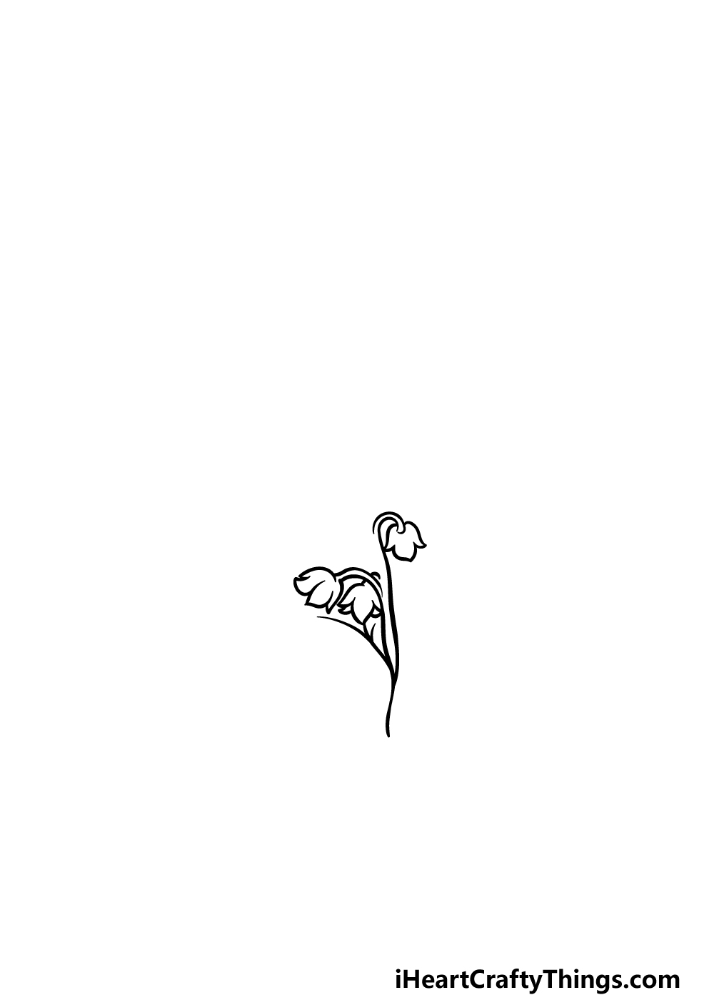 drawing lily of the valley step 1