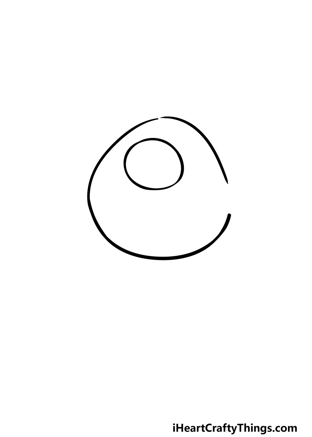 drawing Mike Wazowski step 1