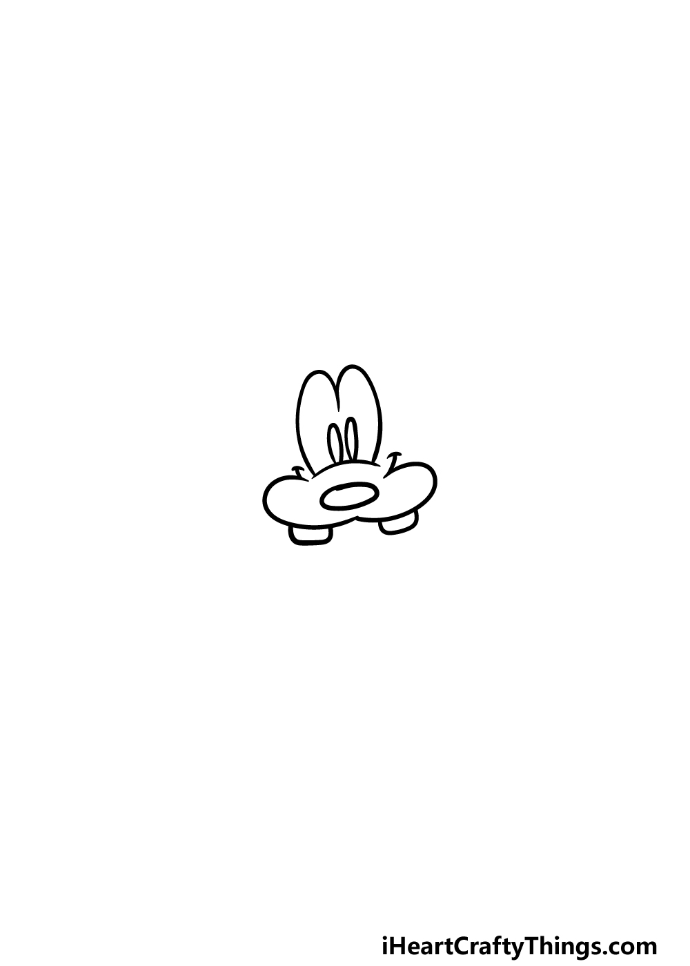 drawing Goofy step 1