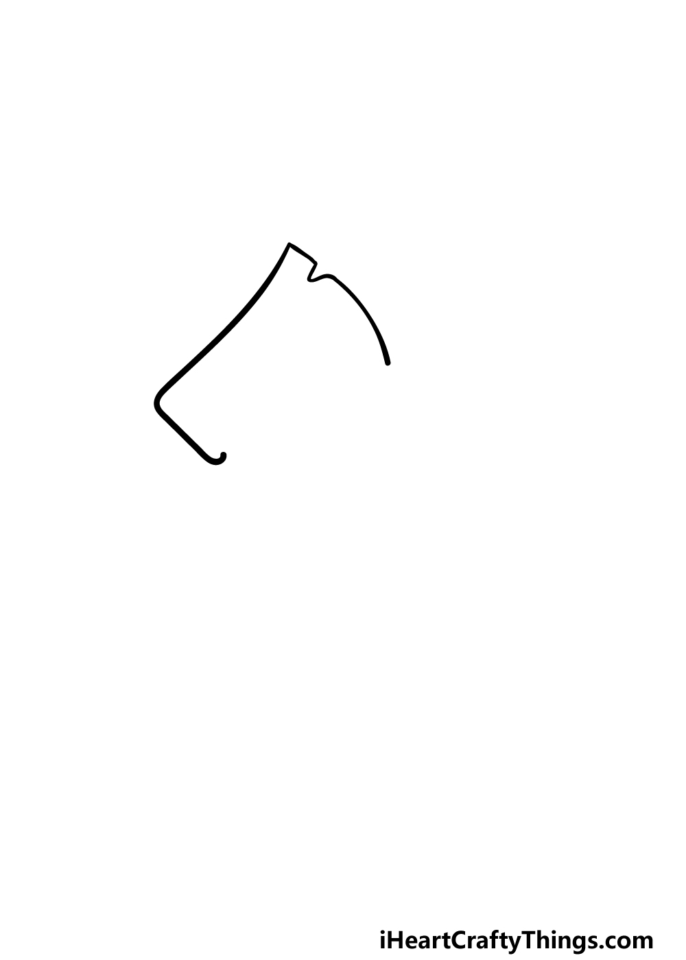 drawing an axe step 1