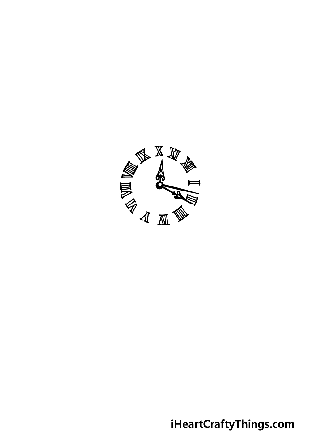 drawing a pocket watch step 1